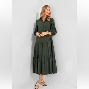 Tuckernuck Pomander Place Sedona Sage Cotton Mabel Maxi Dress, Size XXL